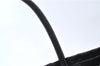 Authentic PRADA Nylon Tessuto Leather Flower Motif Hand Tote Bag Black 7248E