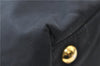 Authentic PRADA Nylon Tessuto Leather Flower Motif Hand Tote Bag Black 7248E