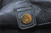 Authentic PRADA Nylon Tessuto Leather Flower Motif Hand Tote Bag Black 7248E