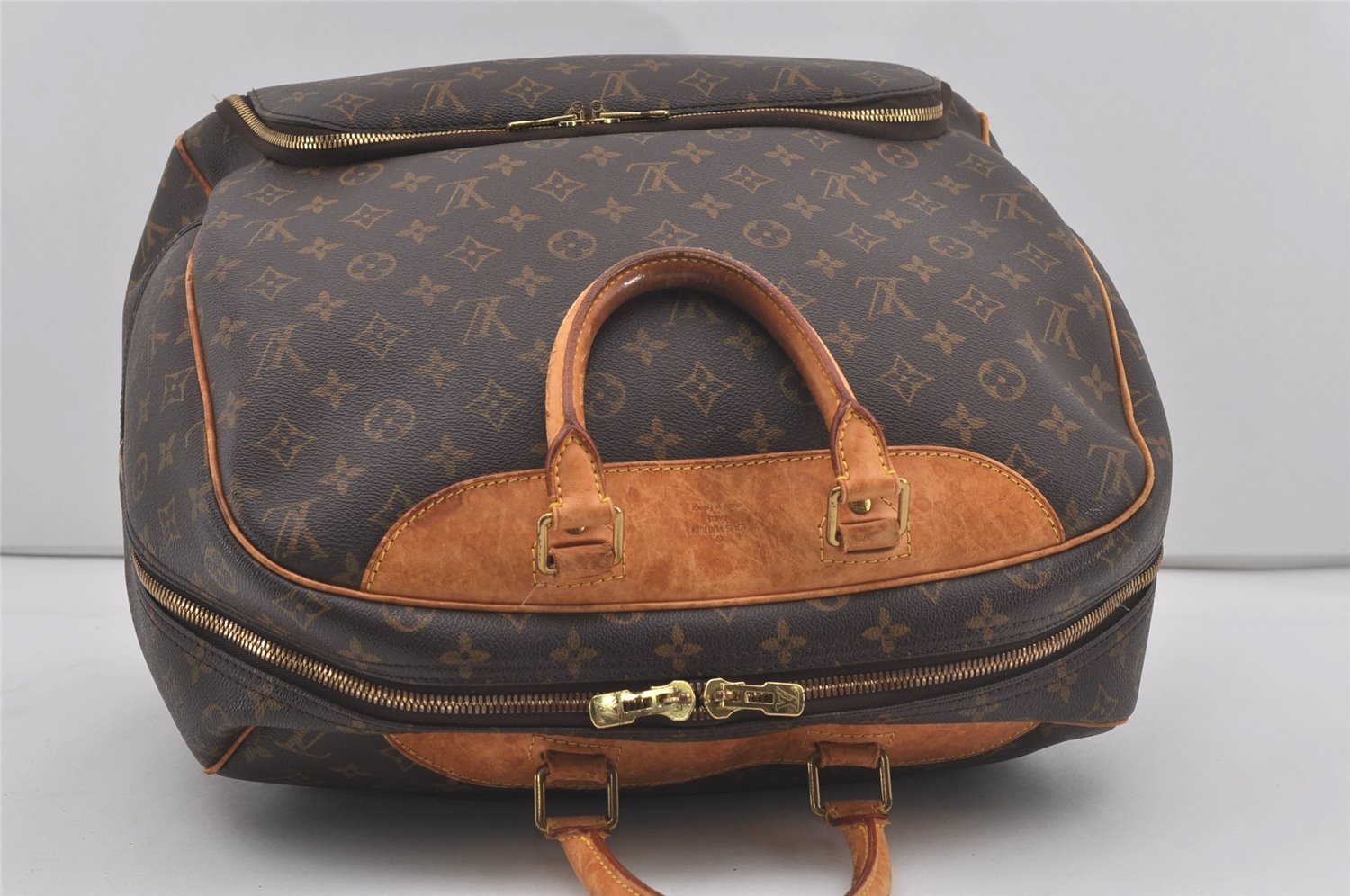 Authentic Louis Vuitton Monogram Evasion PM Boston Travel Bag M41443 LV 7248I