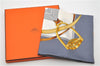 Authentic HERMES Carre 90 Scarf "Grand Manege" Silk Gray Box 7249F