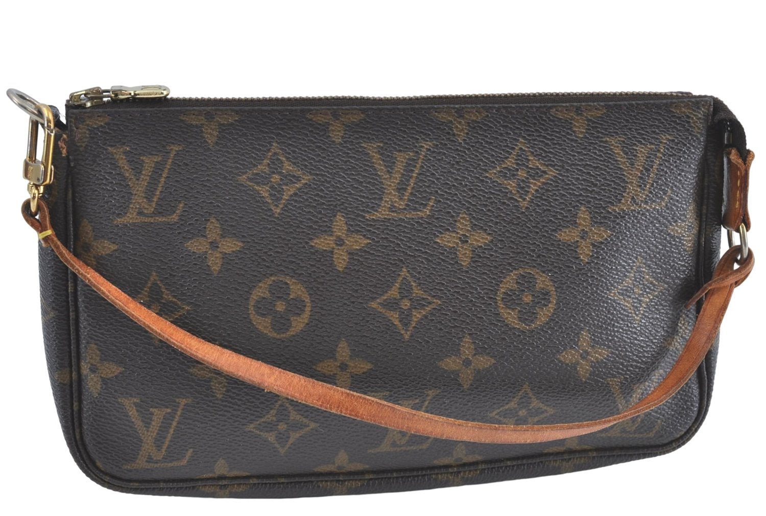 Authentic Louis Vuitton Monogram Pochette Accessoires Pouch M51980 LV 7250B