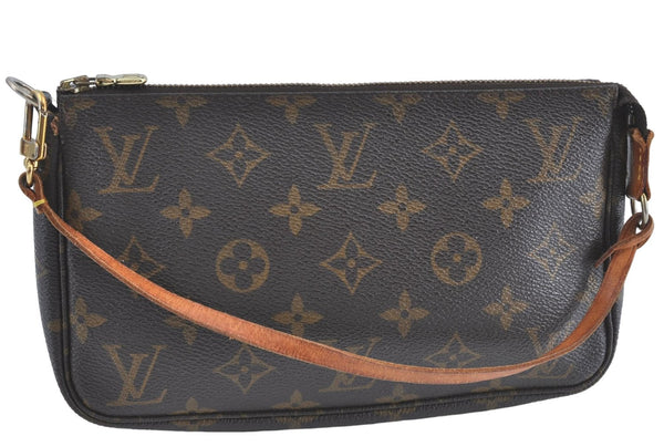 Authentic Louis Vuitton Monogram Pochette Accessoires Pouch M51980 LV 7250B