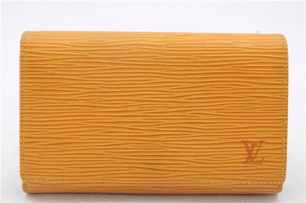 Auth Louis Vuitton Epi Porte Monnaie Billets Tresor Wallet M63509 Yellow 7250D