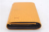 Auth Louis Vuitton Epi Porte Monnaie Billets Tresor Wallet M63509 Yellow 7250D