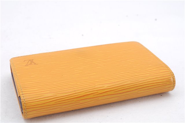 Auth Louis Vuitton Epi Porte Monnaie Billets Tresor Wallet M63509 Yellow 7250D