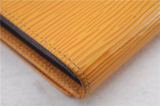 Auth Louis Vuitton Epi Porte Monnaie Billets Tresor Wallet M63509 Yellow 7250D