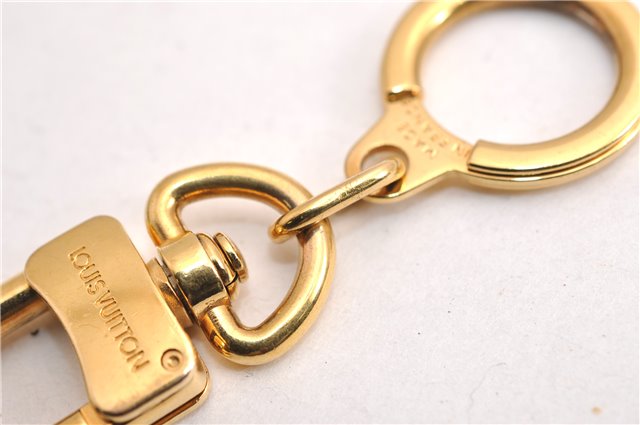 Authentic Louis Vuitton Charm Key Chain Anokre Gold M62694 LV 7250E