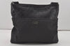 Authentic GUCCI Guccissima Shoulder Bag GG Leather Nylon 161822 Black 7250I