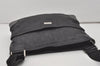 Authentic GUCCI Guccissima Shoulder Bag GG Leather Nylon 161822 Black 7250I
