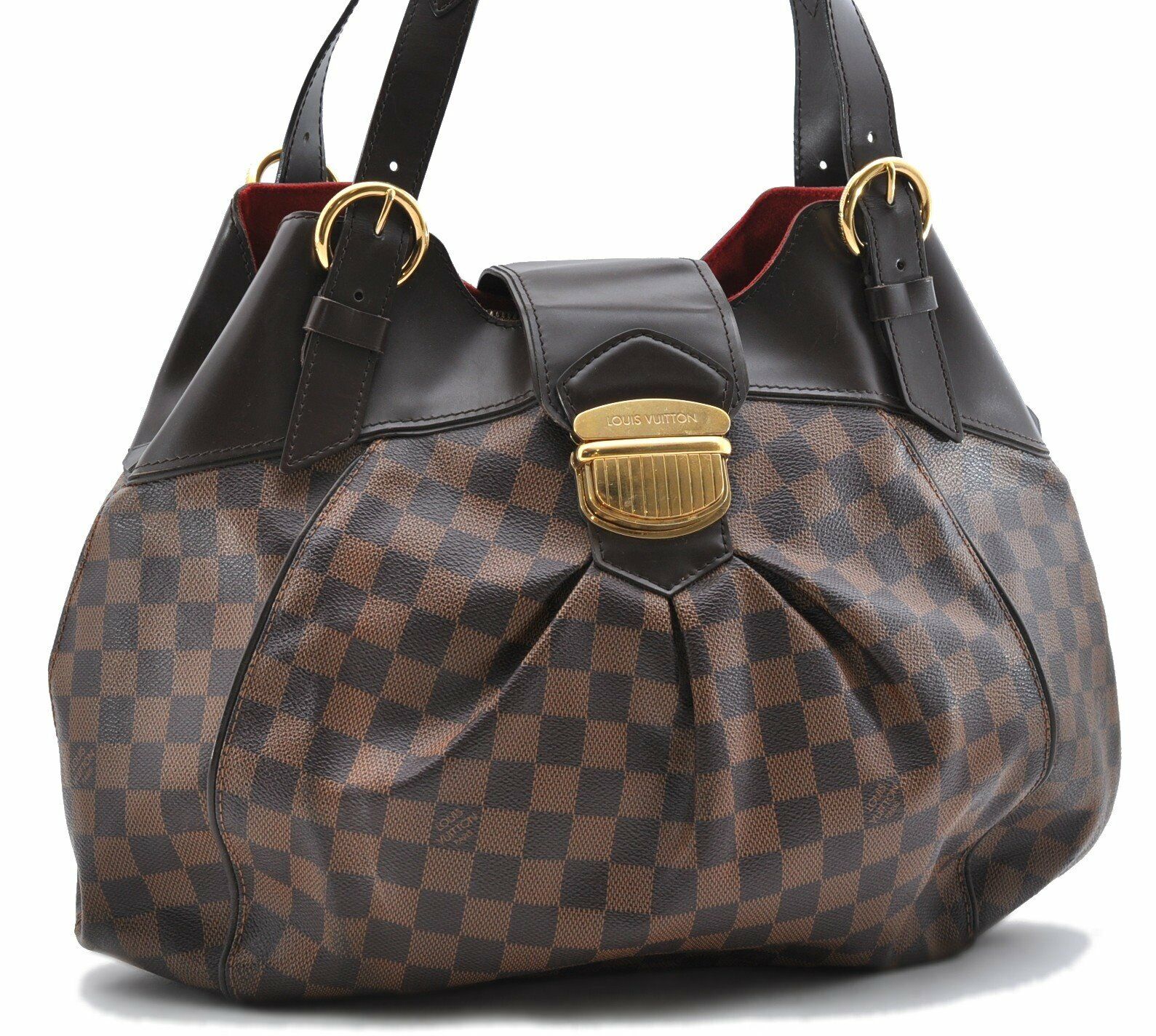 Authentic LOUIS VUITTON Damier Sistina GM Shoulder Bag N41540 LV 7251A