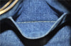 Authentic PRADA Canapa Canvas Tote Hand Bag Purse B1877B Denim Blue 7251C