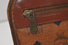 Authentic MCM Vintage Visetos Leather Clutch Hand Bag Purse Brown 7251I