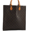 Authentic Louis Vuitton Monogram Sac Plat Hand Tote Bag M51140 LV 7252F