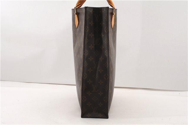 Authentic Louis Vuitton Monogram Sac Plat Hand Tote Bag M51140 LV 7252F