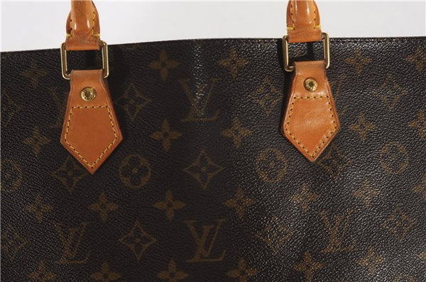 Authentic Louis Vuitton Monogram Sac Plat Hand Tote Bag M51140 LV 7252F