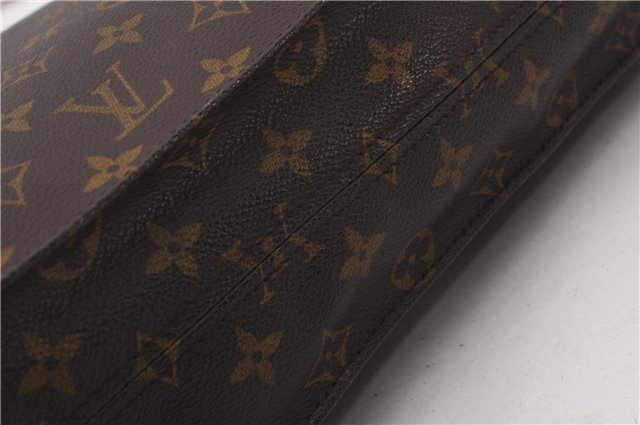 Authentic Louis Vuitton Monogram Sac Plat Hand Tote Bag M51140 LV 7252F