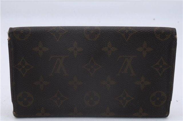 Authentic Louis Vuitton Monogram Long Bifold Wallet Purse 3Set LV 7253D