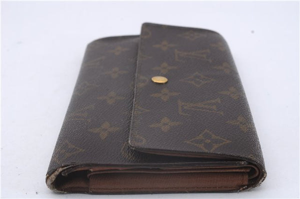 Authentic Louis Vuitton Monogram Long Bifold Wallet Purse 3Set LV 7253D