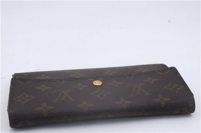 Authentic Louis Vuitton Monogram Long Bifold Wallet Purse 3Set LV 7253D