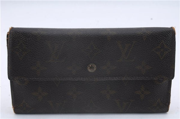 Authentic Louis Vuitton Monogram Long Bifold Wallet Purse 3Set LV 7253D