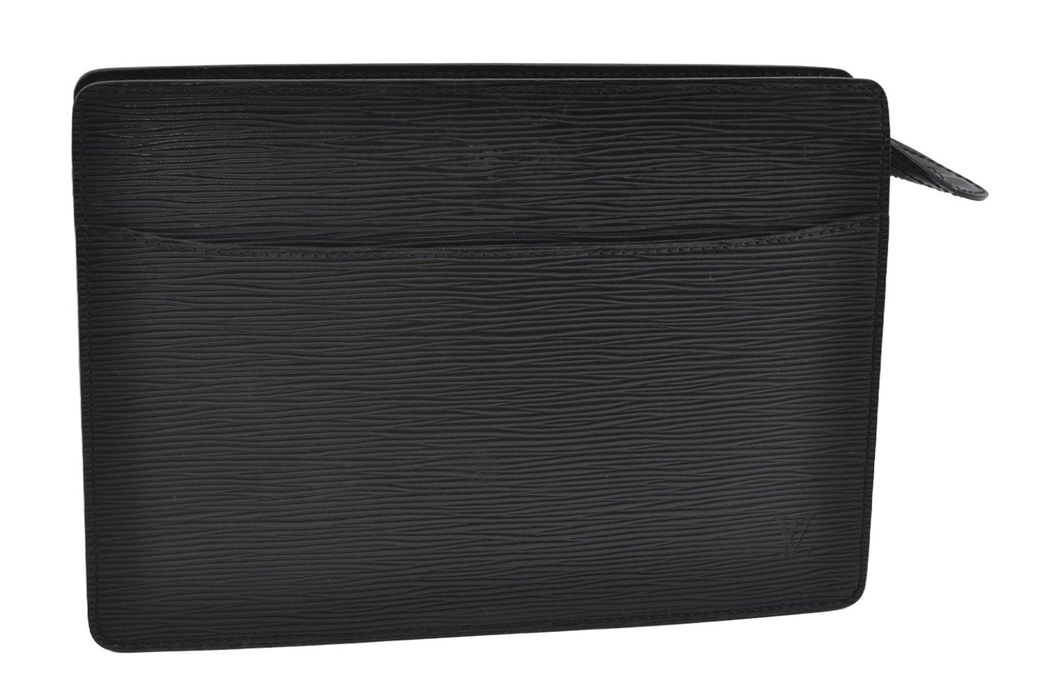 Authentic Louis Vuitton Epi Pochette Homme Clutch Hand Bag Black M52522 LV 7253I