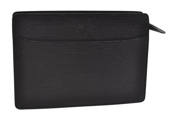 Authentic Louis Vuitton Epi Pochette Homme Clutch Hand Bag Black M52522 LV 7253I
