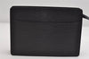 Authentic Louis Vuitton Epi Pochette Homme Clutch Hand Bag Black M52522 LV 7253I