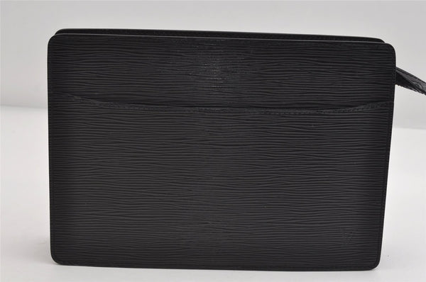 Authentic Louis Vuitton Epi Pochette Homme Clutch Hand Bag Black M52522 LV 7253I