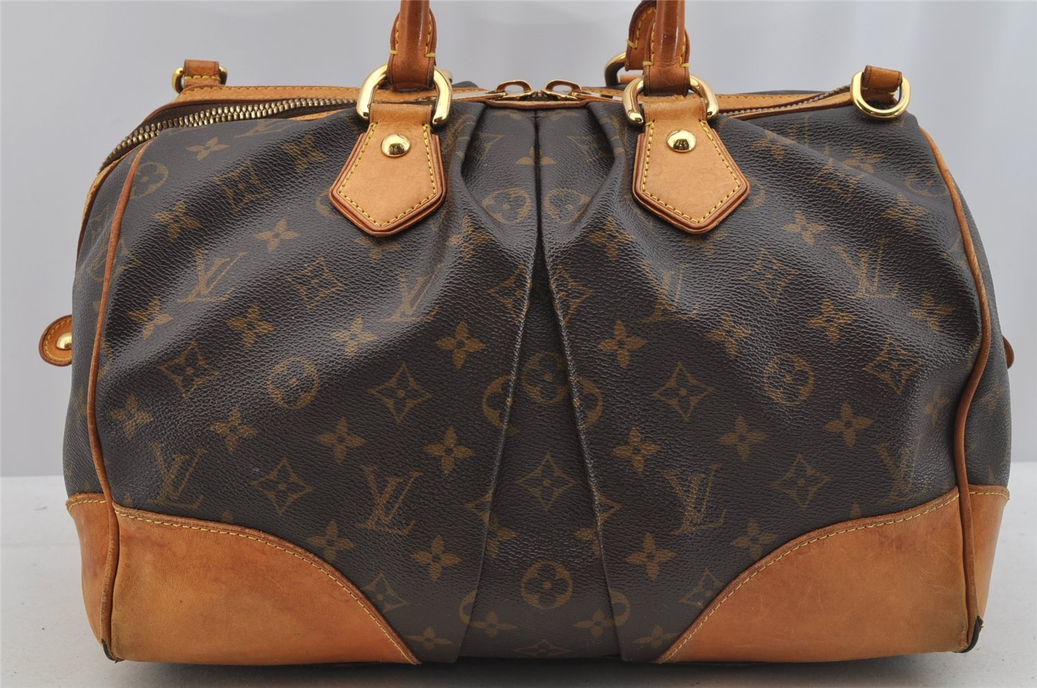 Authentic Louis Vuitton Monogram Stephen 2Way Hand Boston Bag M40118 LV 7254I