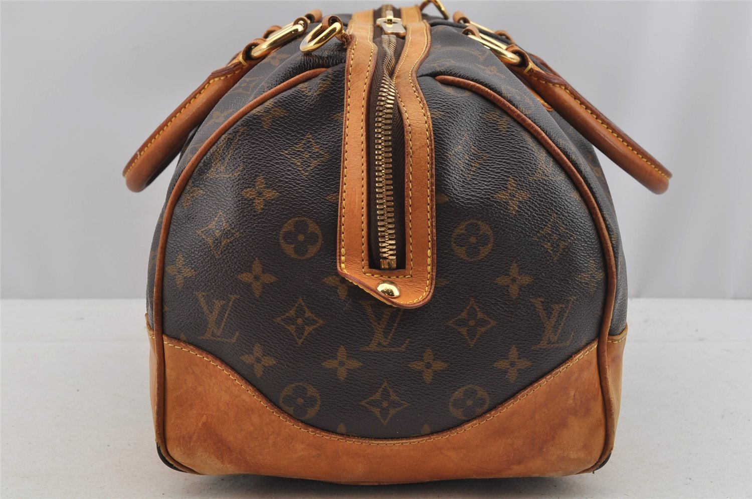 Authentic Louis Vuitton Monogram Stephen 2Way Hand Boston Bag M40118 LV 7254I