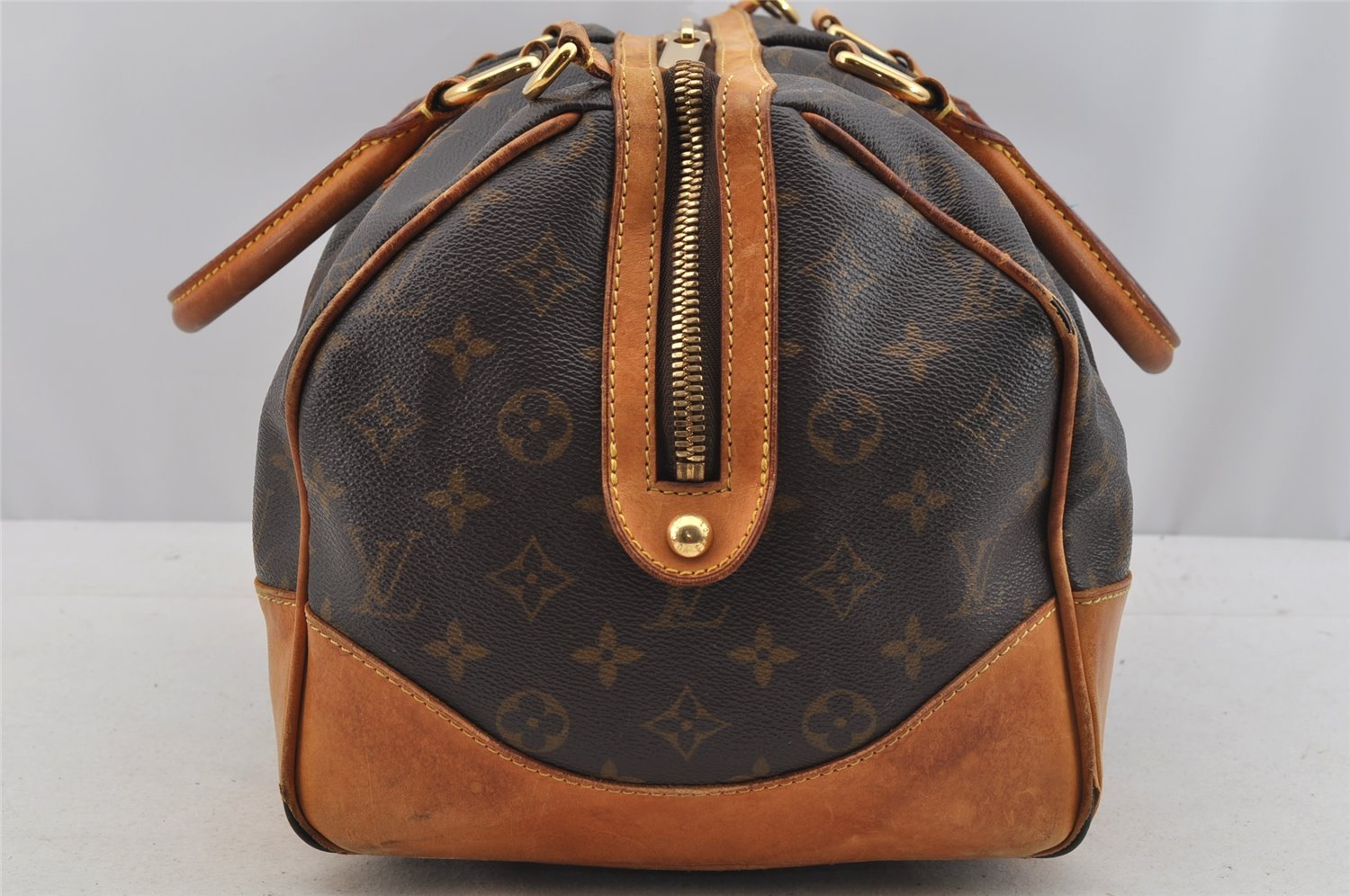 Authentic Louis Vuitton Monogram Stephen 2Way Hand Boston Bag M40118 LV 7254I