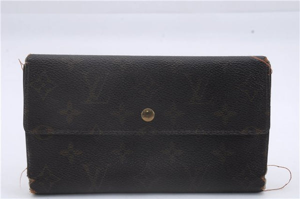 Auth Louis Vuitton Monogram Porte Tresor International Wallet M61215 3Set 7255D