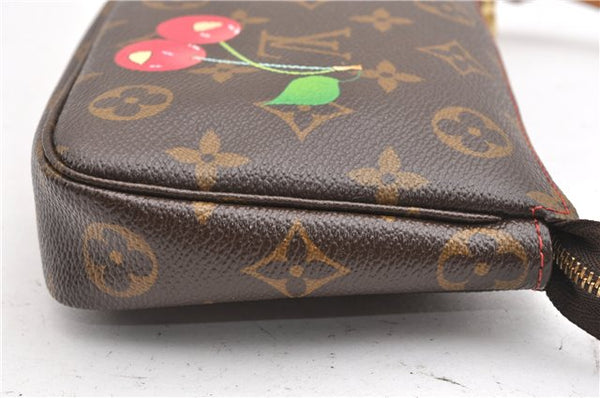 Auth Louis Vuitton Monogram Cherry Pochette Accessoires M95008 Hand Pouch 7255F