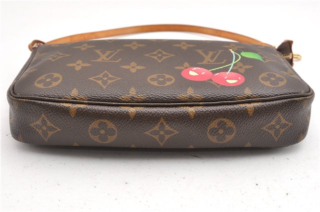 Auth Louis Vuitton Monogram Cherry Pochette Accessoires M95008 Hand Pouch 7255F