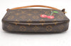 Auth Louis Vuitton Monogram Cherry Pochette Accessoires M95008 Hand Pouch 7255F