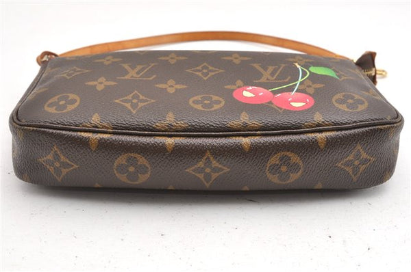 Auth Louis Vuitton Monogram Cherry Pochette Accessoires M95008 Hand Pouch 7255F