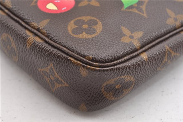 Auth Louis Vuitton Monogram Cherry Pochette Accessoires M95008 Hand Pouch 7255F