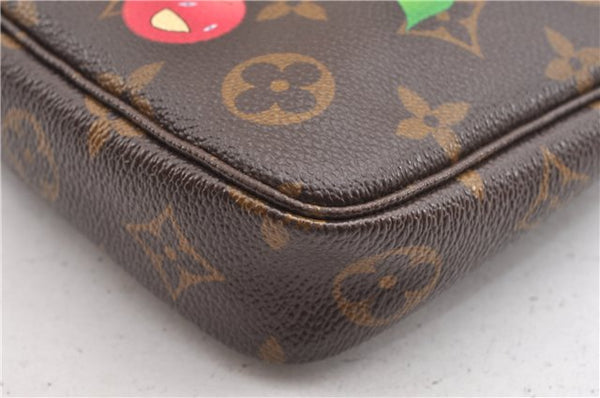 Auth Louis Vuitton Monogram Cherry Pochette Accessoires M95008 Hand Pouch 7255F