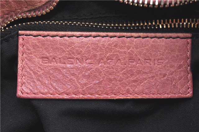 Authentic BALENCIAGA Giant City 2Way Hand Bag Leather 281770 Pink 7256E