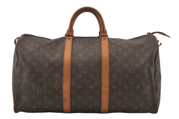 Authentic Louis Vuitton Monogram Keepall 50 Travel Boston Bag Old Model LV 7256I