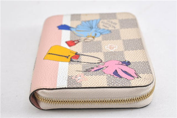 Auth Louis Vuitton Damier Azur Zippy Coin Purse Wallet Bird N60138 Box 7259F