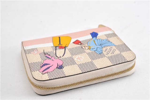 Auth Louis Vuitton Damier Azur Zippy Coin Purse Wallet Bird N60138 Box 7259F