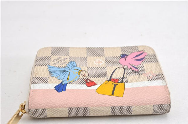 Auth Louis Vuitton Damier Azur Zippy Coin Purse Wallet Bird N60138 Box 7259F