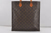 Authentic Louis Vuitton Monogram Sac Plat Hand Tote Bag M51140 LV 7260I