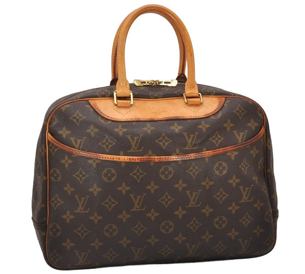Authentic Louis Vuitton Monogram Deauville Hand Bag M47270 LV 7261I