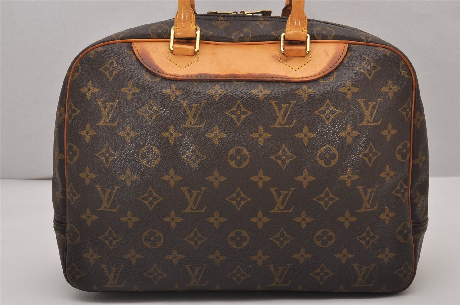 Authentic Louis Vuitton Monogram Deauville Hand Bag M47270 LV 7261I