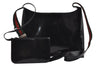 Authentic GUCCI Web Sherry Line Shoulder Cross Body Bag Enamel Black 7262I