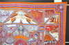 Authentic HERMES Carre 90 Scarf "Flanerie a Versailles" Silk Orange 7263E