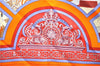 Authentic HERMES Carre 90 Scarf "Flanerie a Versailles" Silk Orange 7263E
